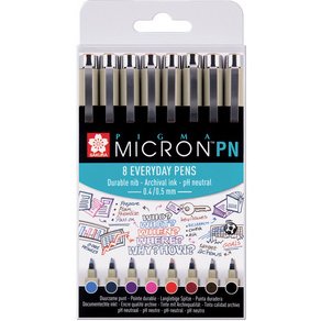 Feutre fineliner Pigma Micron PN, kit de 8