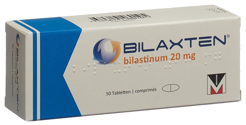 BILAXTEN Tabl 20 mg Blist 50 Stk<br>50 Stück, Blister, Tablette