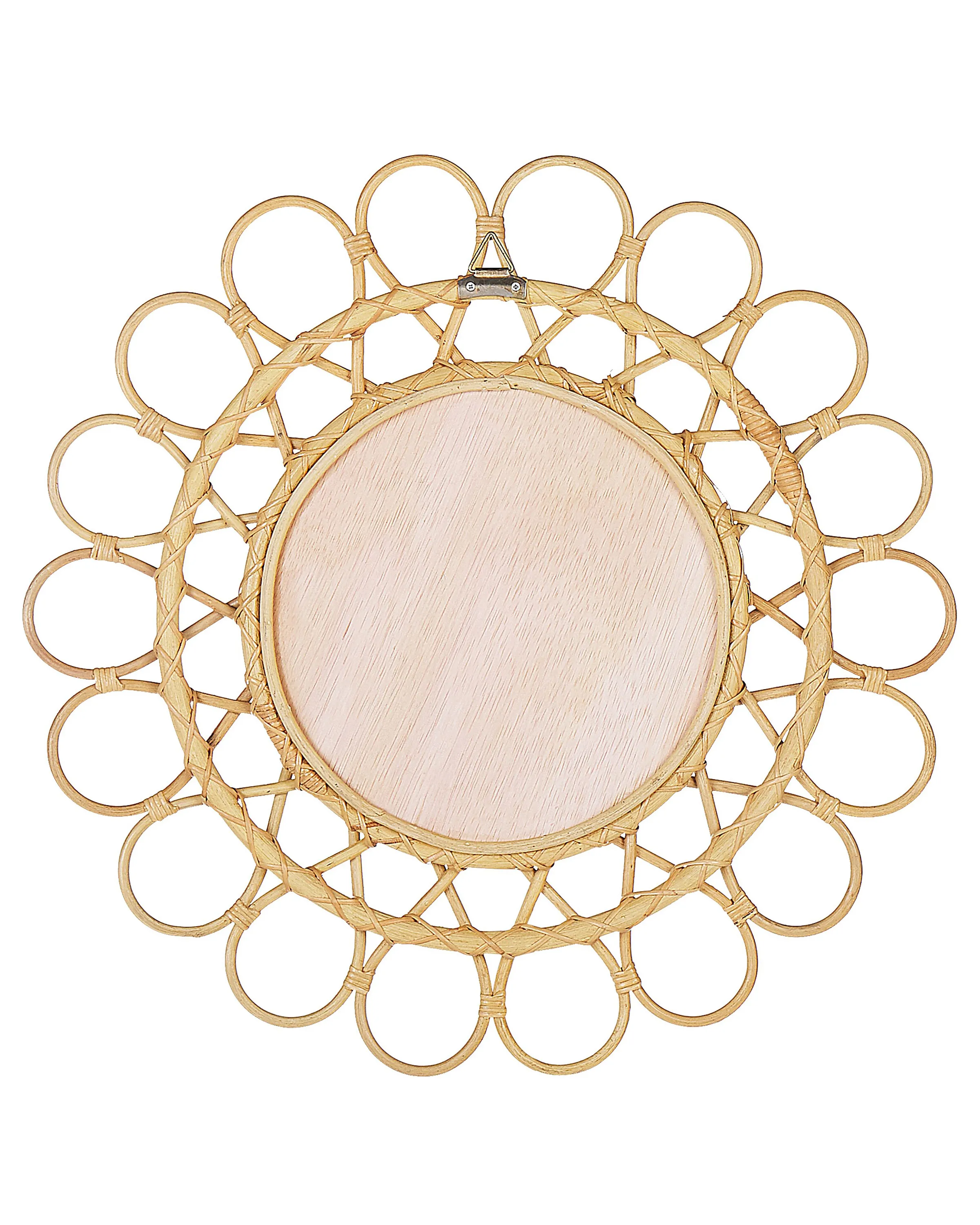 Wandspiegel BABAI 60 cm 60 cm Rotan Natuurlijk