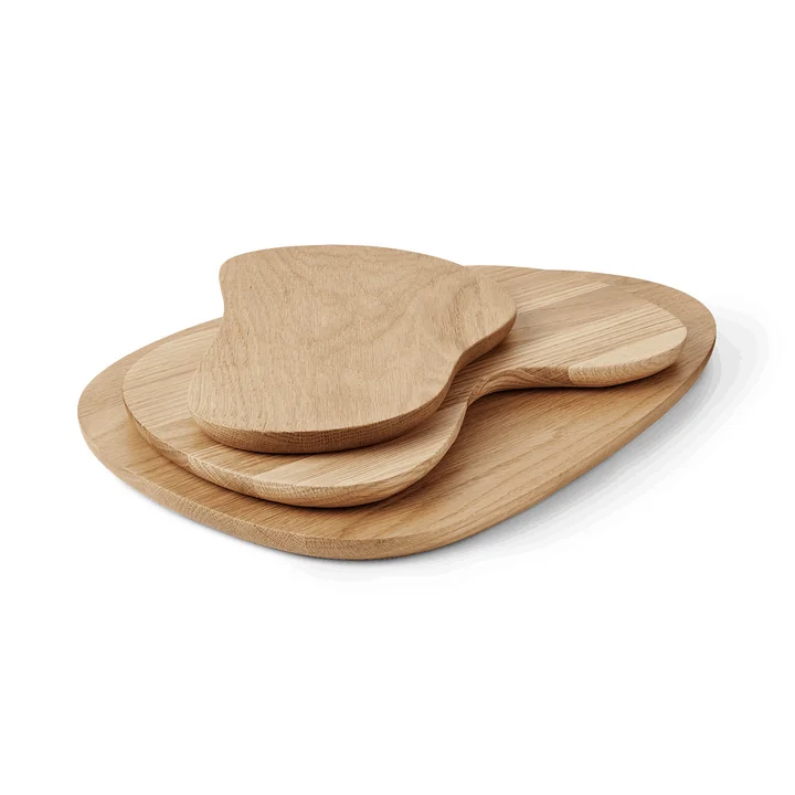 Ferm Living - Cairn Servierbretter / Holzbrett, Eiche (3er-Set)