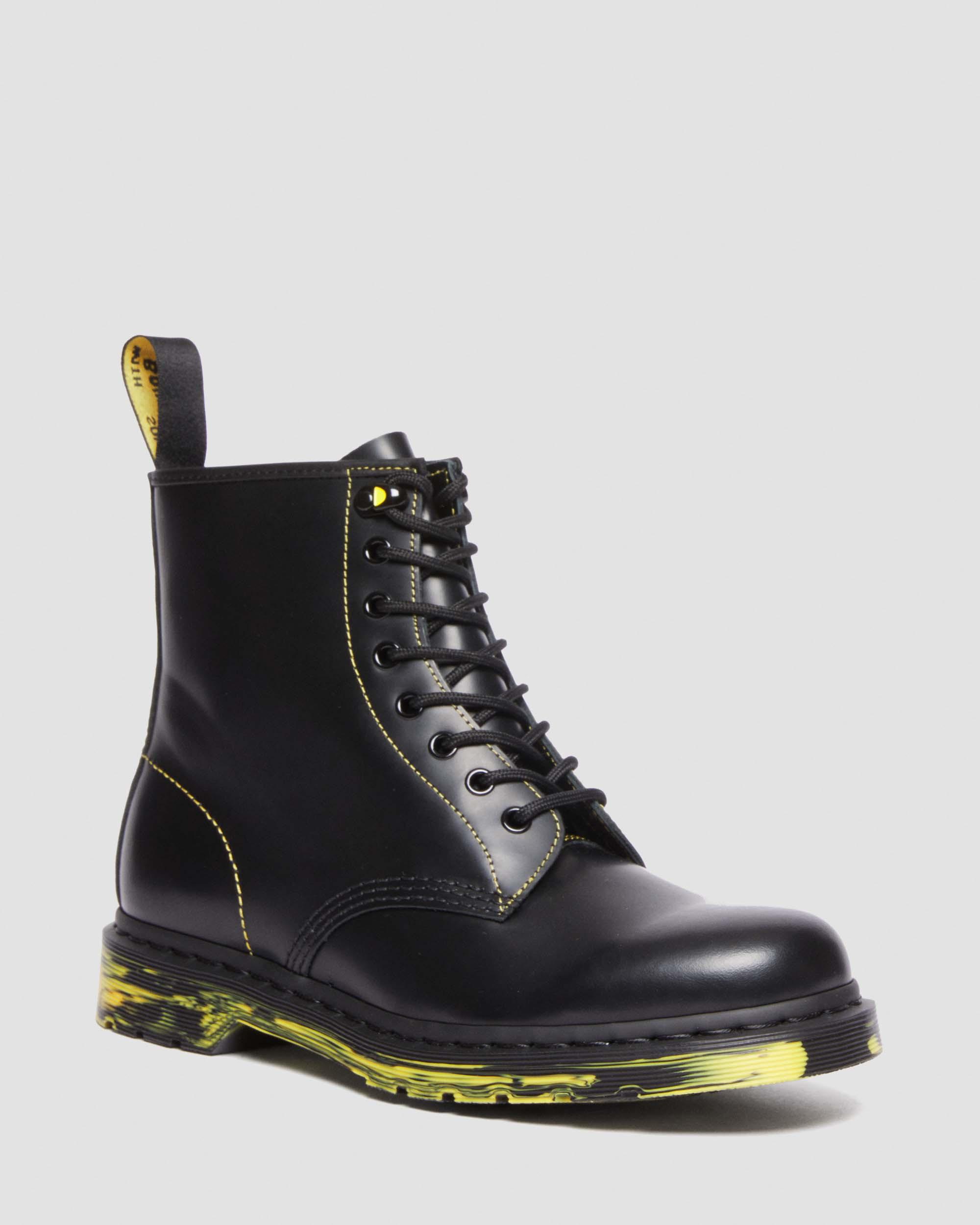 1460 Marbled Sole Smooth Leather Lace Up Boots