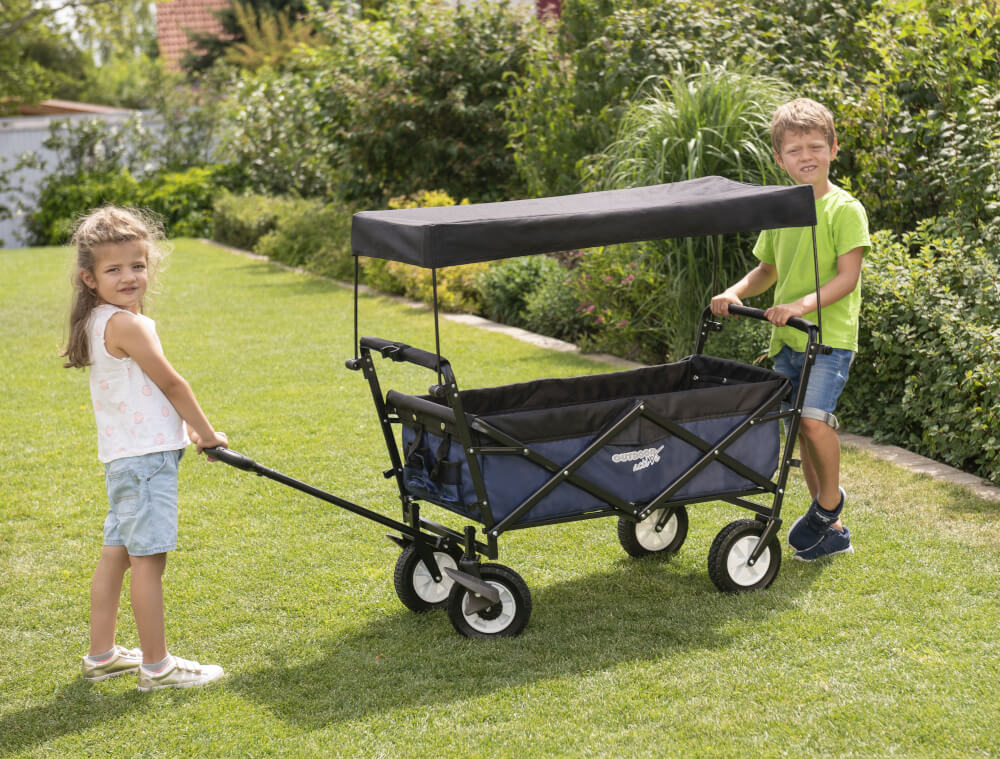Outdoo active Bollerwagen grau mit Dach