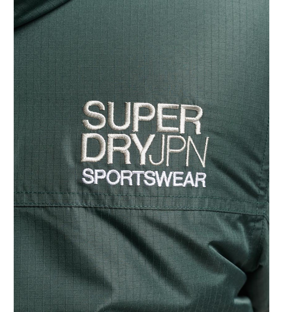 Jaqueta corta-vento Superdry Yachter com capuz, verde