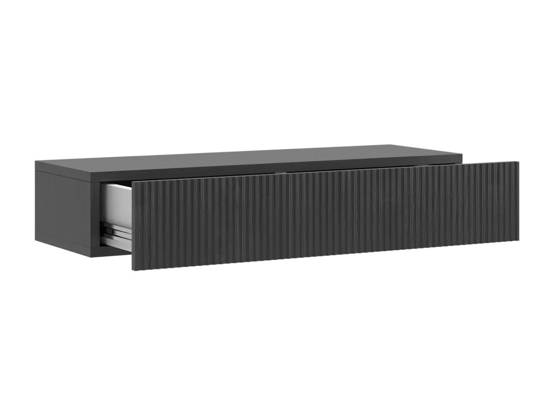 Console - 90 cm - avec tiroirs - suspendu - couleur du bois de frêne Portland - NOLIE