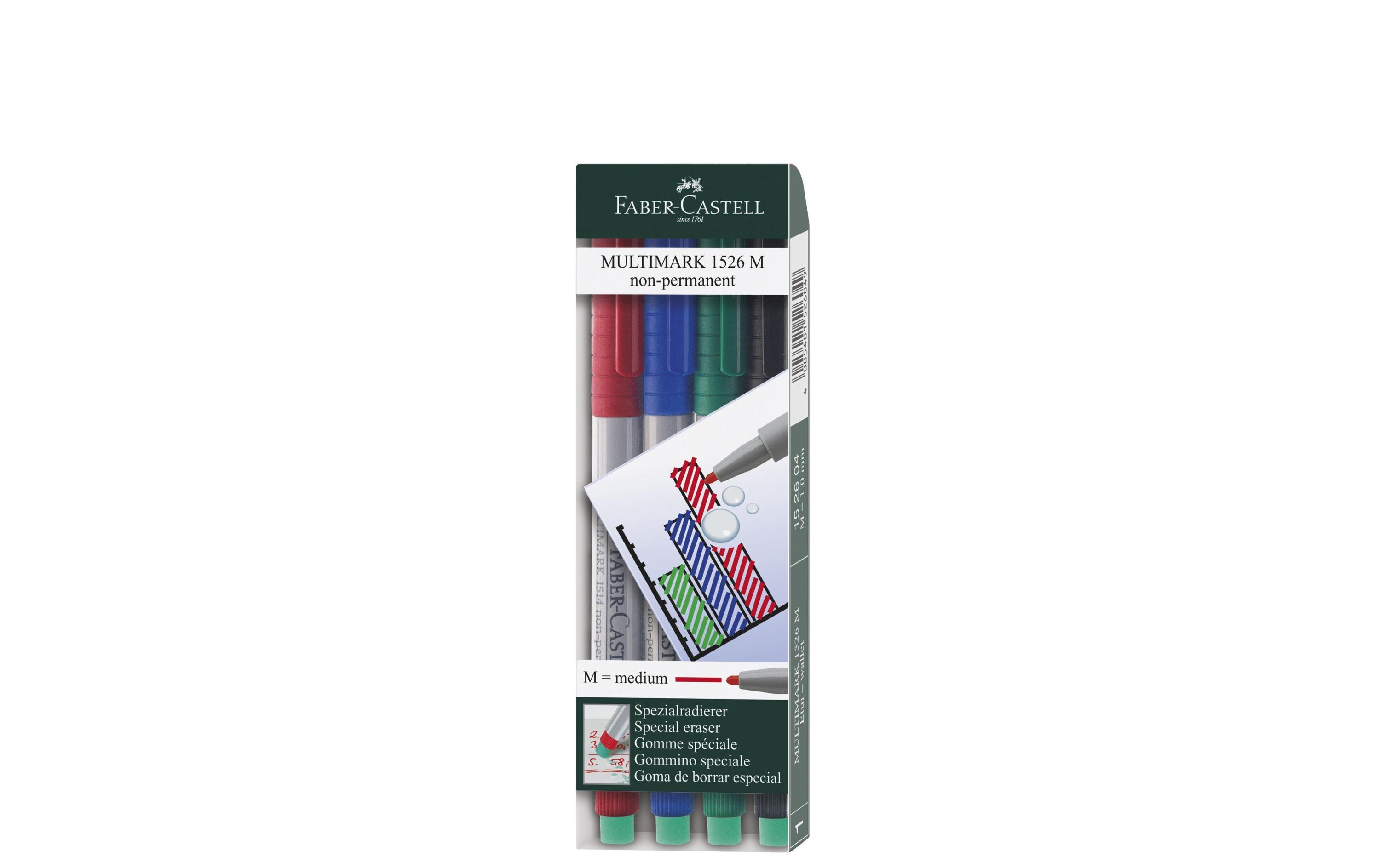 Folienstift Multimark M 4er-Set, wasserlöslichNicht-permanenter Marker