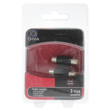 Q-Link tulp verbinder 2x RCA 2x RCA female