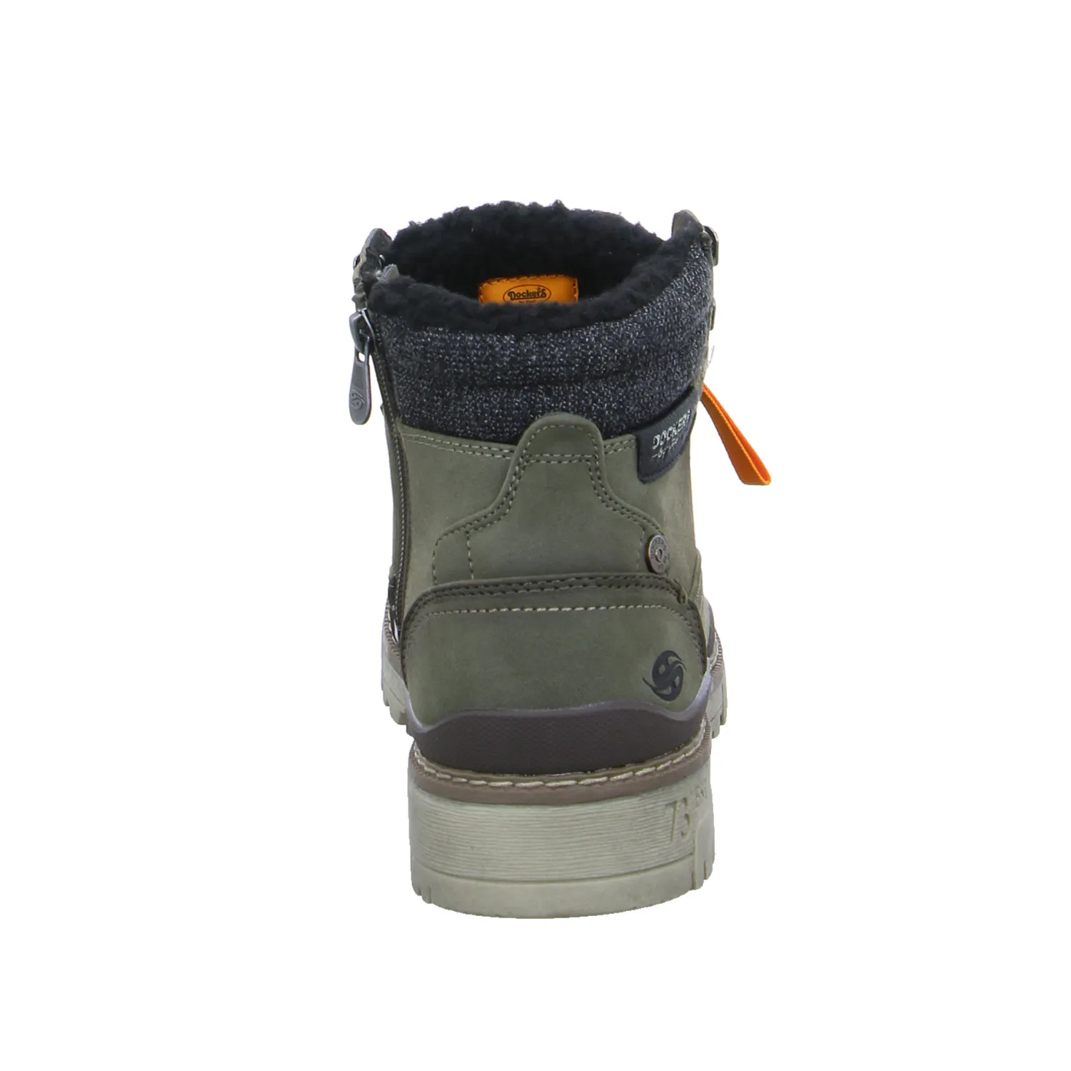 DOCKERS Winter-Boots Olive Lederimitat
