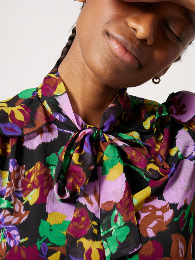 Chemise imprimé col lavallière