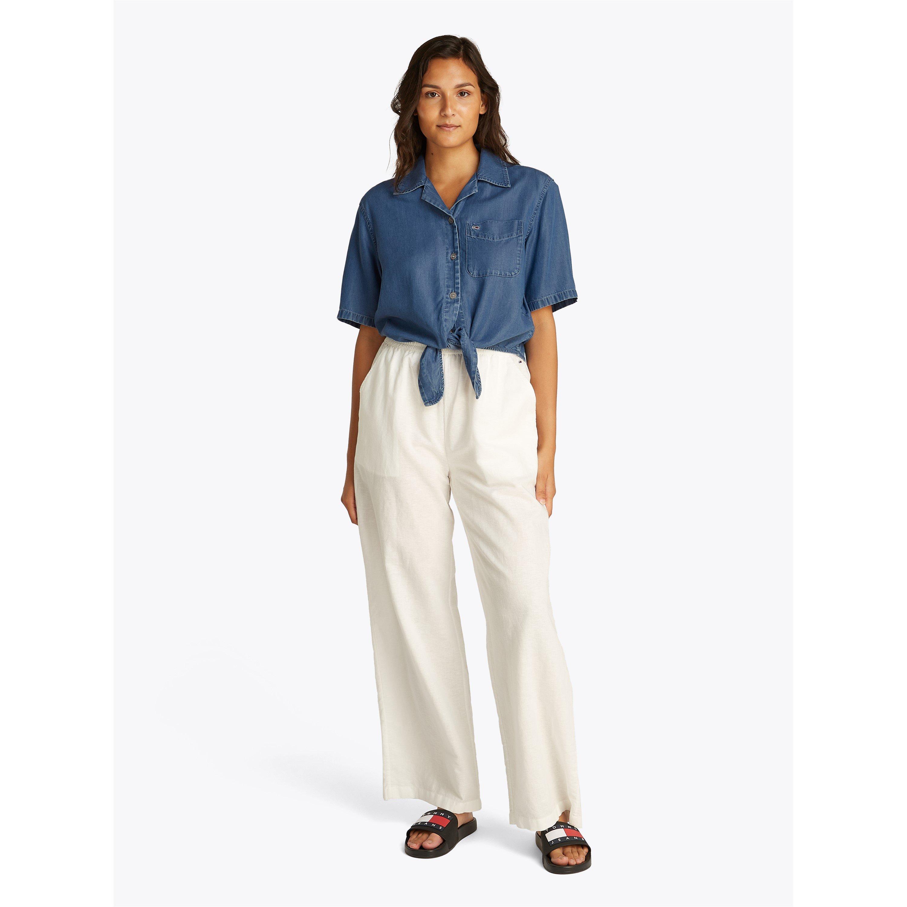 Tommy Jeans TJW CHAMBRAY TIE SS SHIRT EXT
