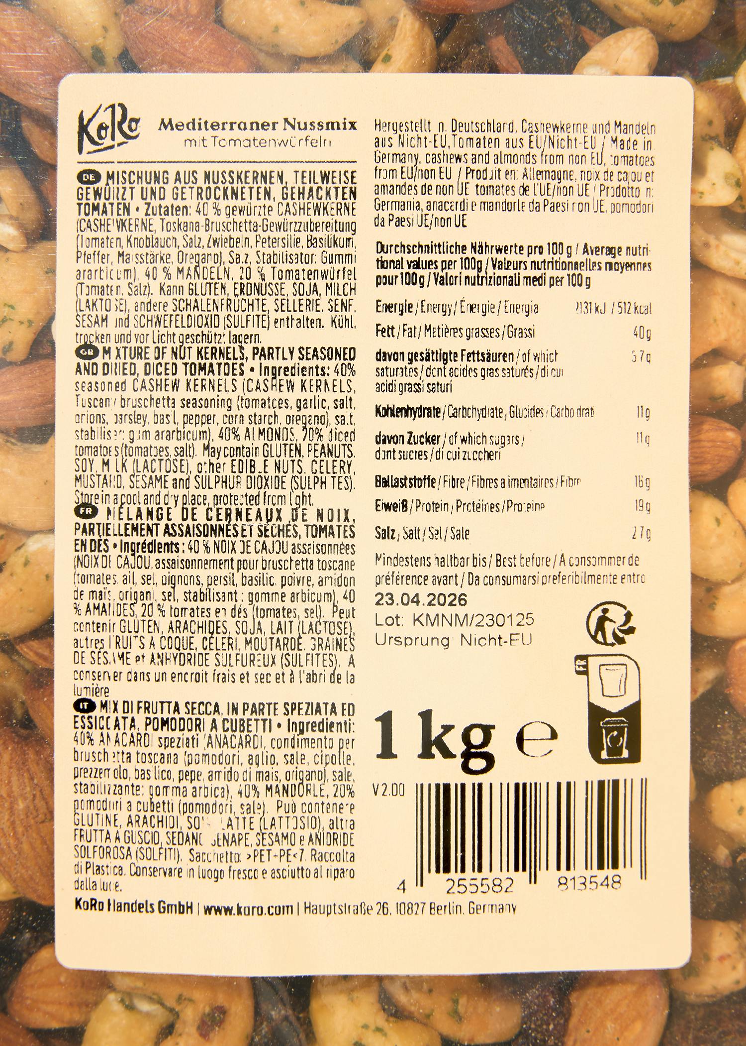 Mediterraner Nussmix 1 kg