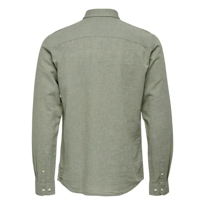 Only & Sons Caiden LS Solid Linen Overhemd Heren