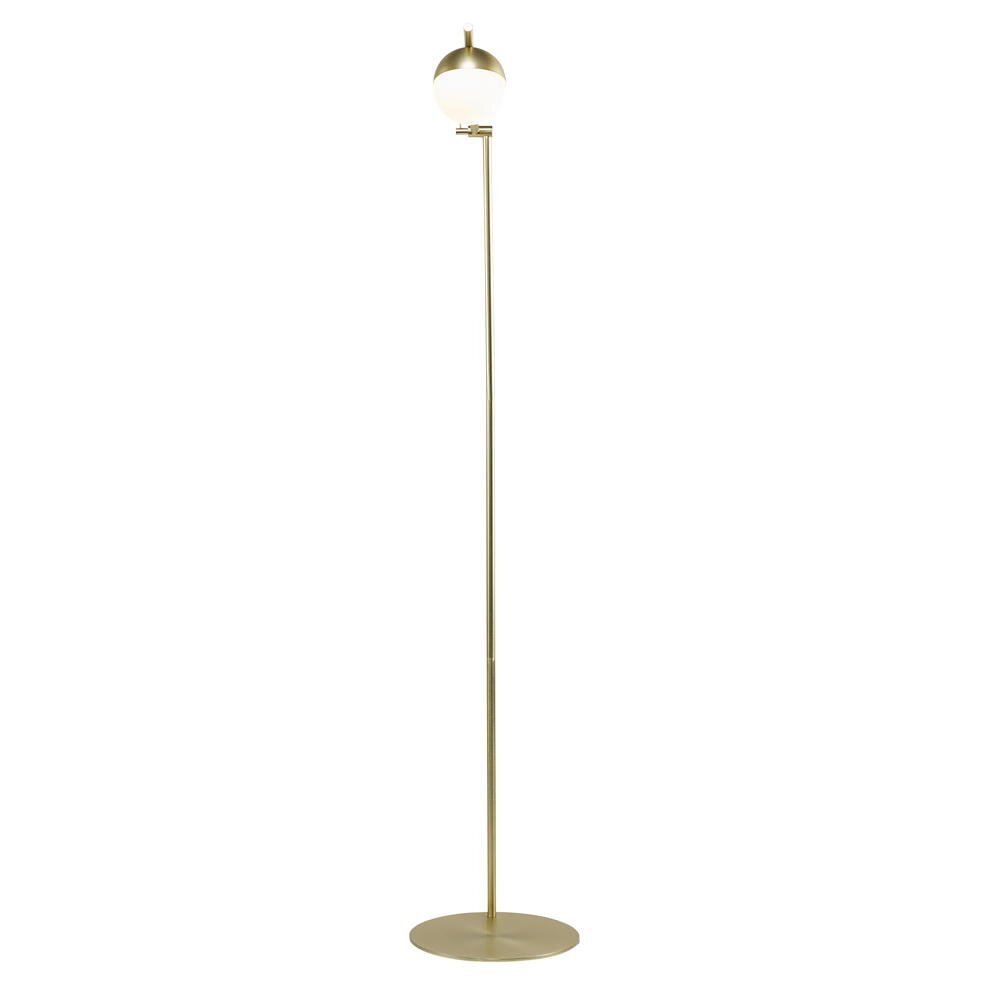 Contina vloerlamp in messing en gebroken wit G9