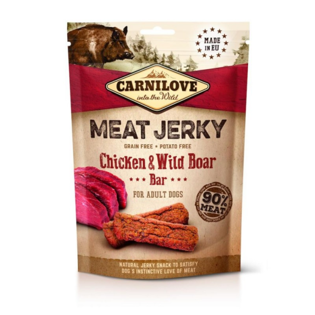 Carnilove Jerky - friandises poulet et gibier pour chien