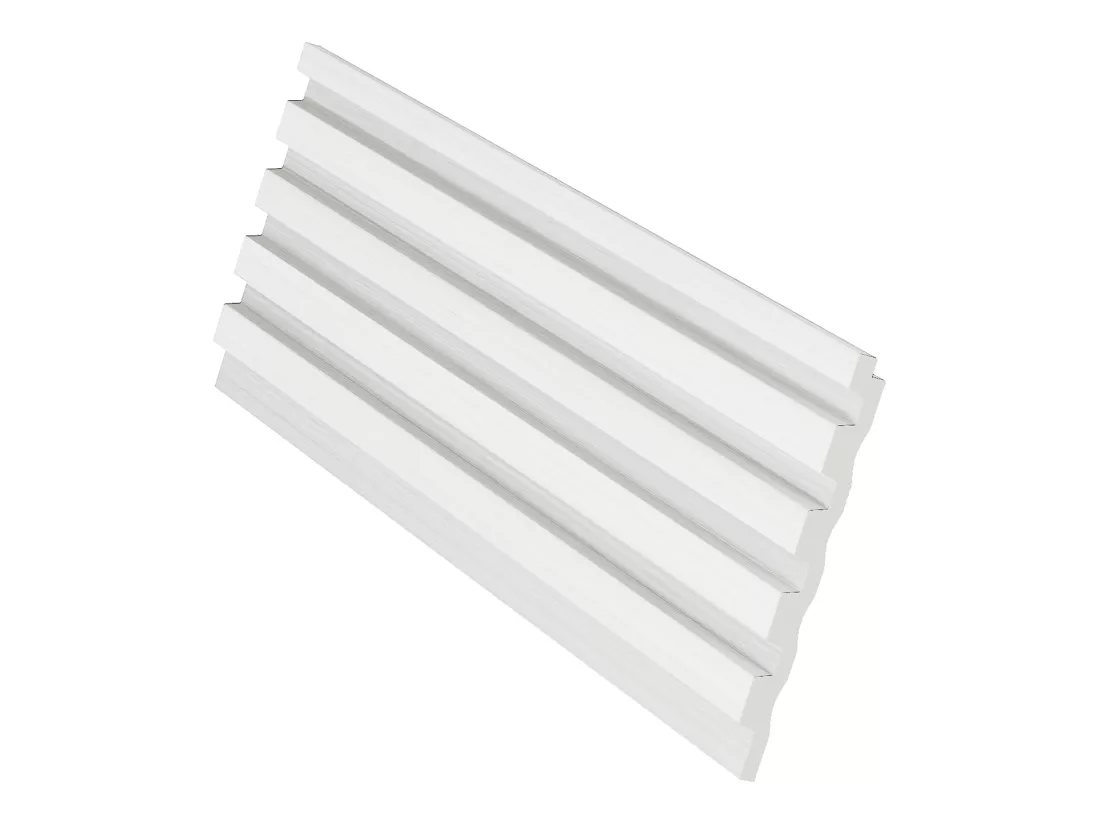 Panneau mural 3D - Pack de 3,71 m² - Blanc - Lot de 8 pièces - TATIANA