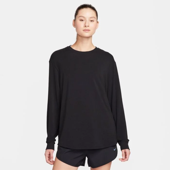 Nike Dame T-shirts Dri-FIT One Relaxed Long Sleeve Tee Sort