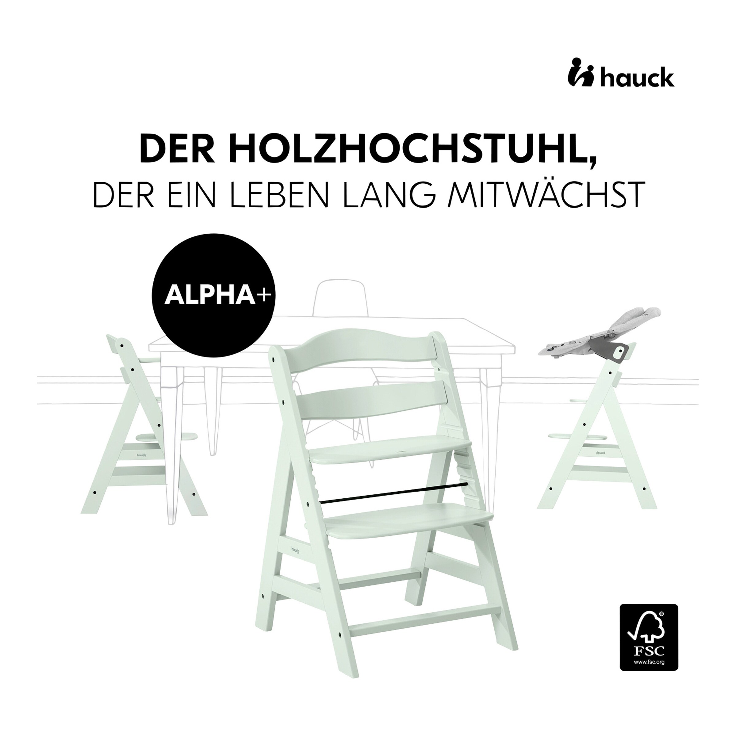 Hauck Hochstuhl Alpha + mint
