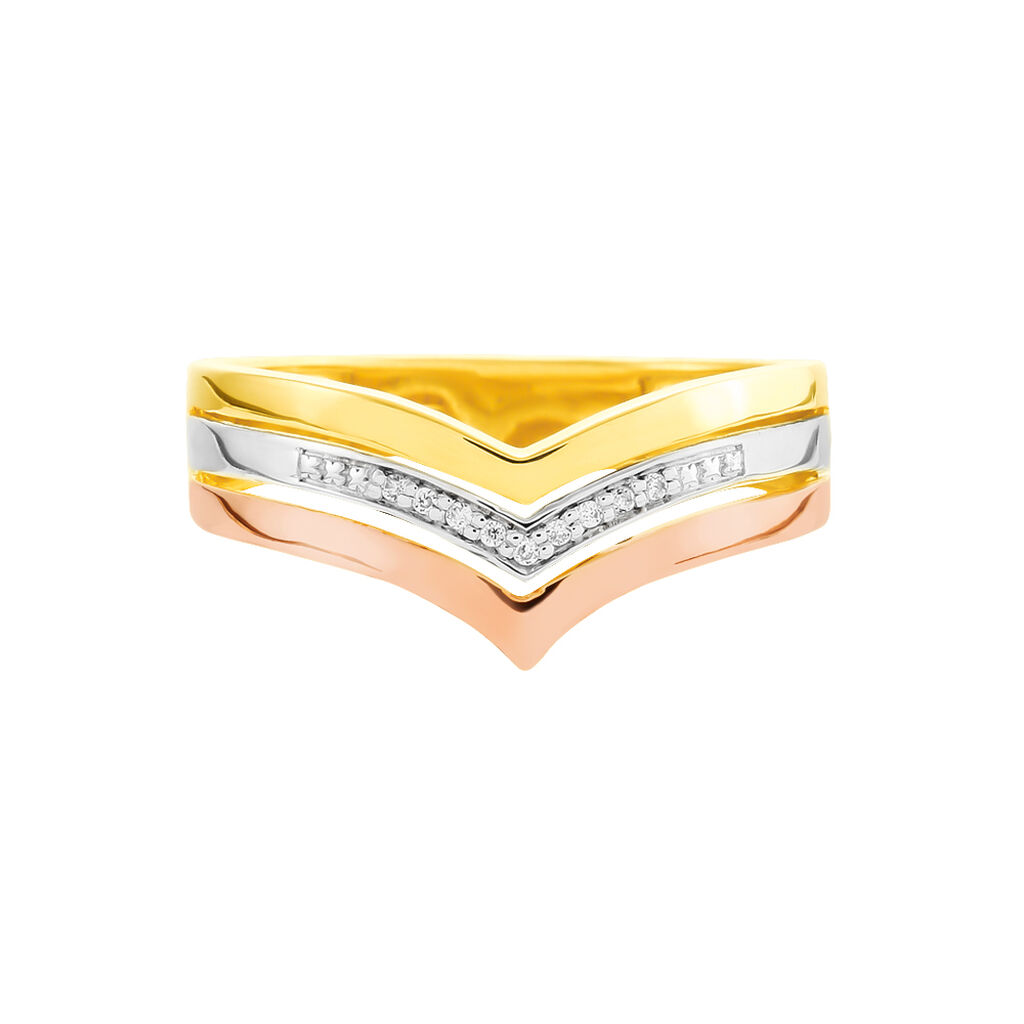 Bague Alix Or Tricolore Diamant