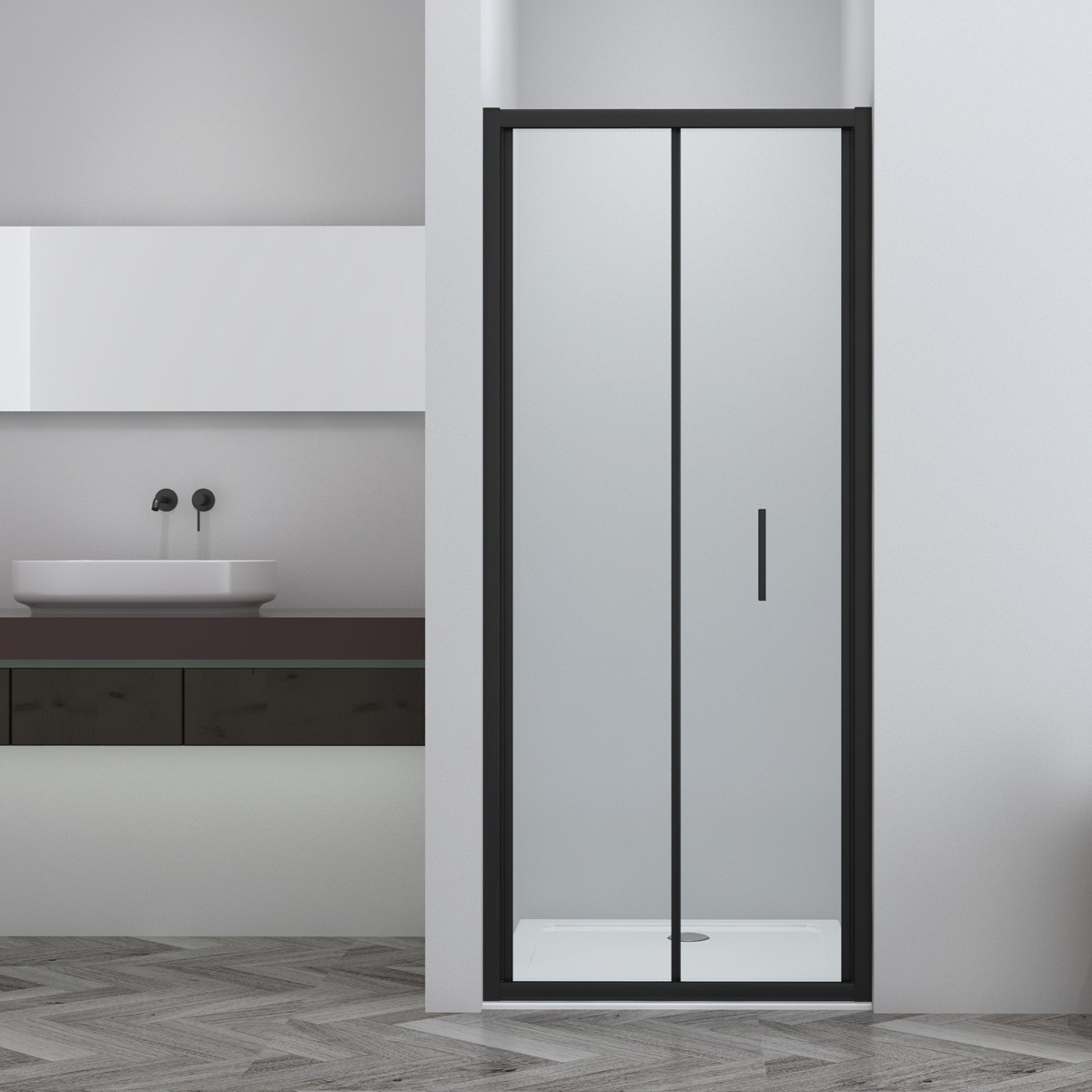 Badstuber Baso vouwdeur 80cm zwart mat
