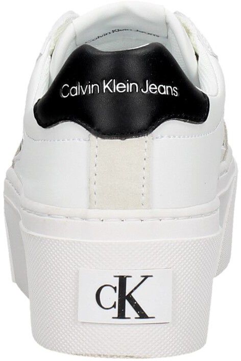 Calvin Klein Cupsole Flatform Mix Lth WN wit