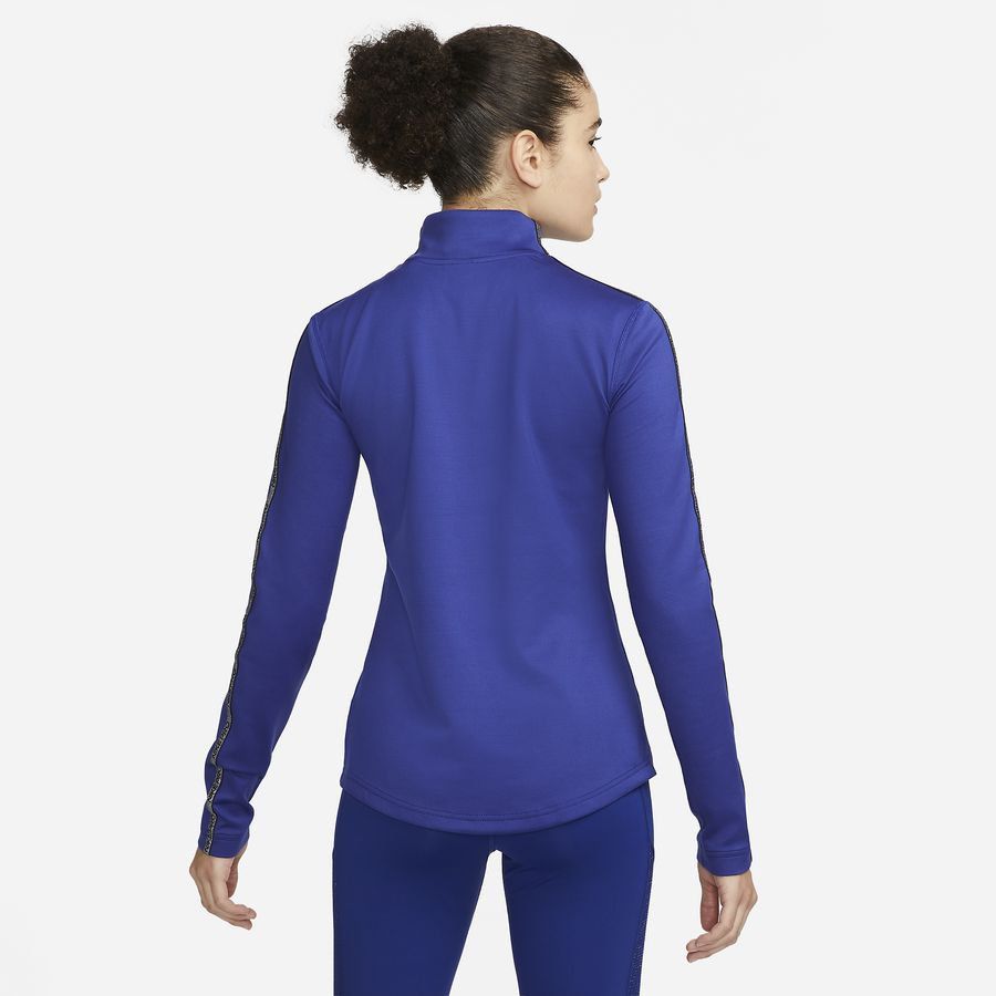 Nike Pro Maillot d'Entraînement Therma-FIT - Bleu Marine/Gris Femme