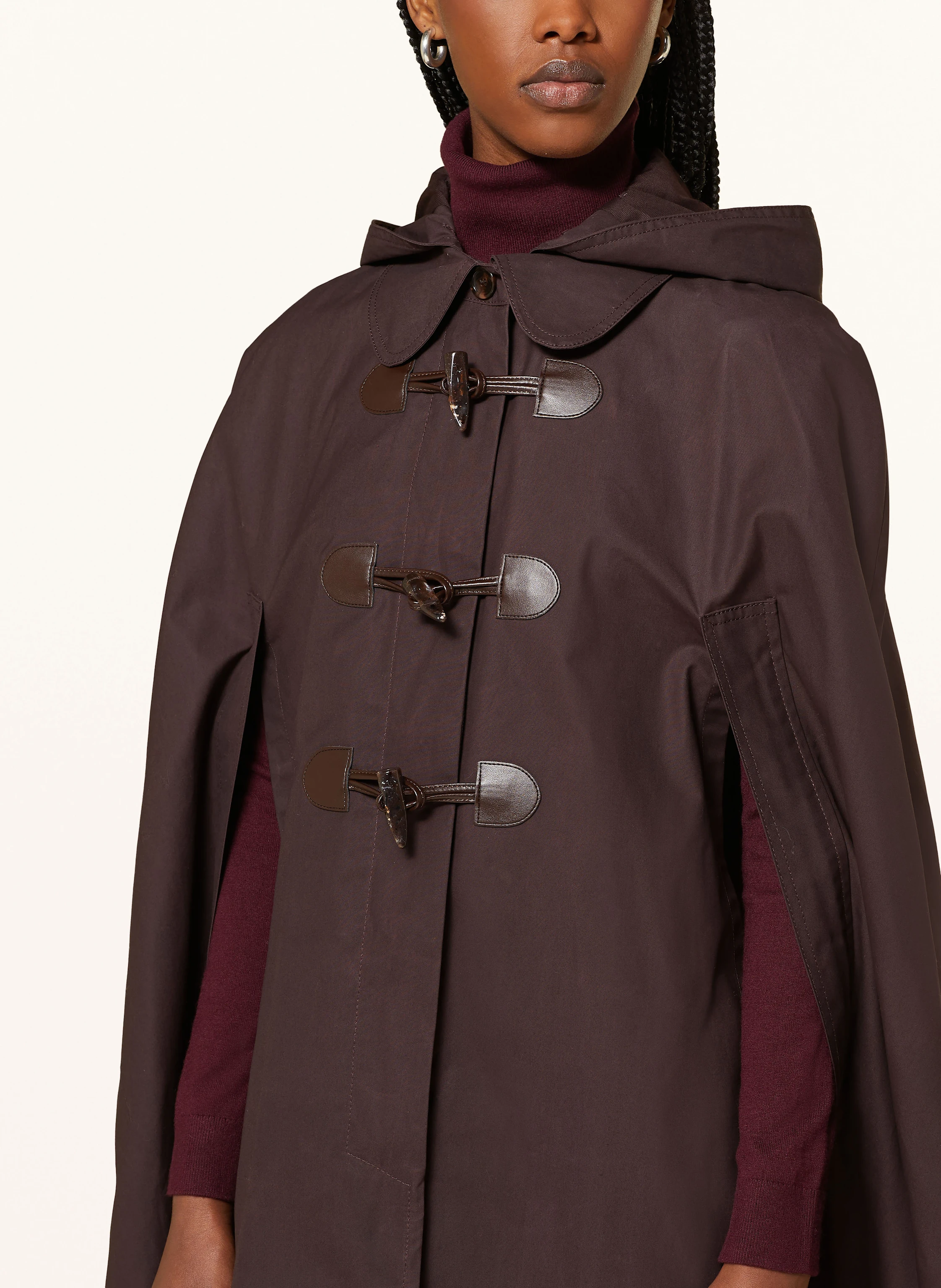 CLAUDIE PIERLOT Cape mit abnehmbarer Kapuze