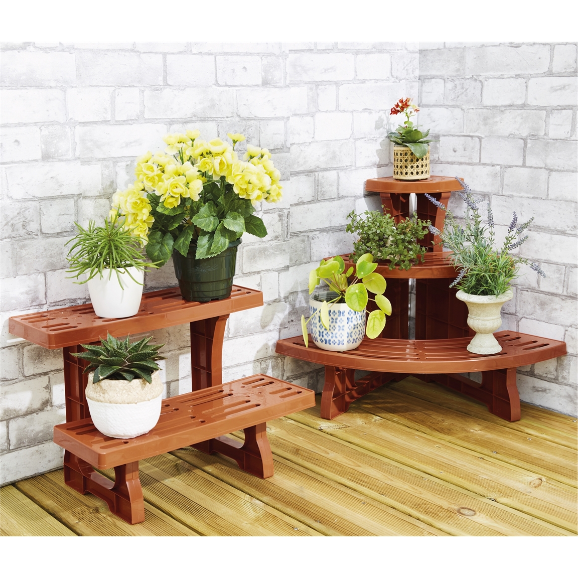 Etagère pot de fleurs 2 étages