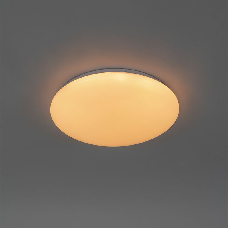 Plafondlamp wit 33 cm incl. LED en dimmer met afstandsbediening - Iene