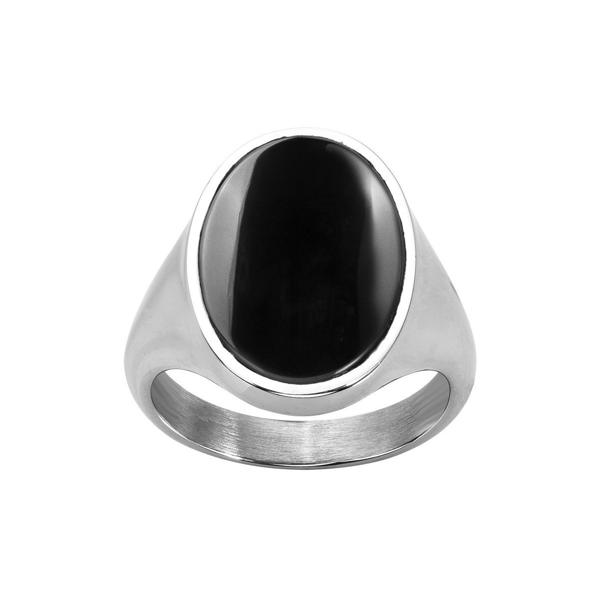 Bague en Acier 316L - blanc brillant