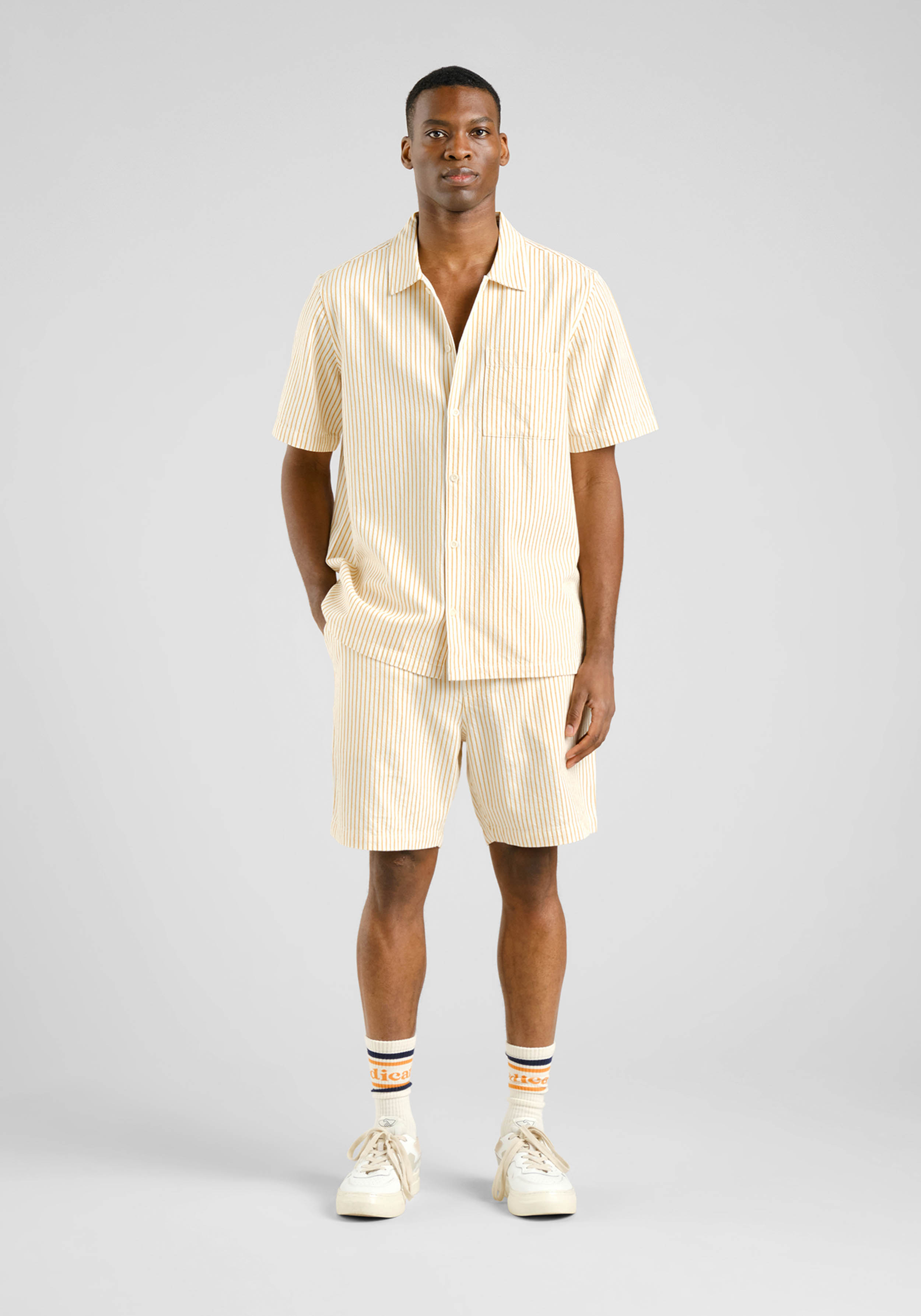 Dedicated Shorts Vejle Work Stripe Yellow