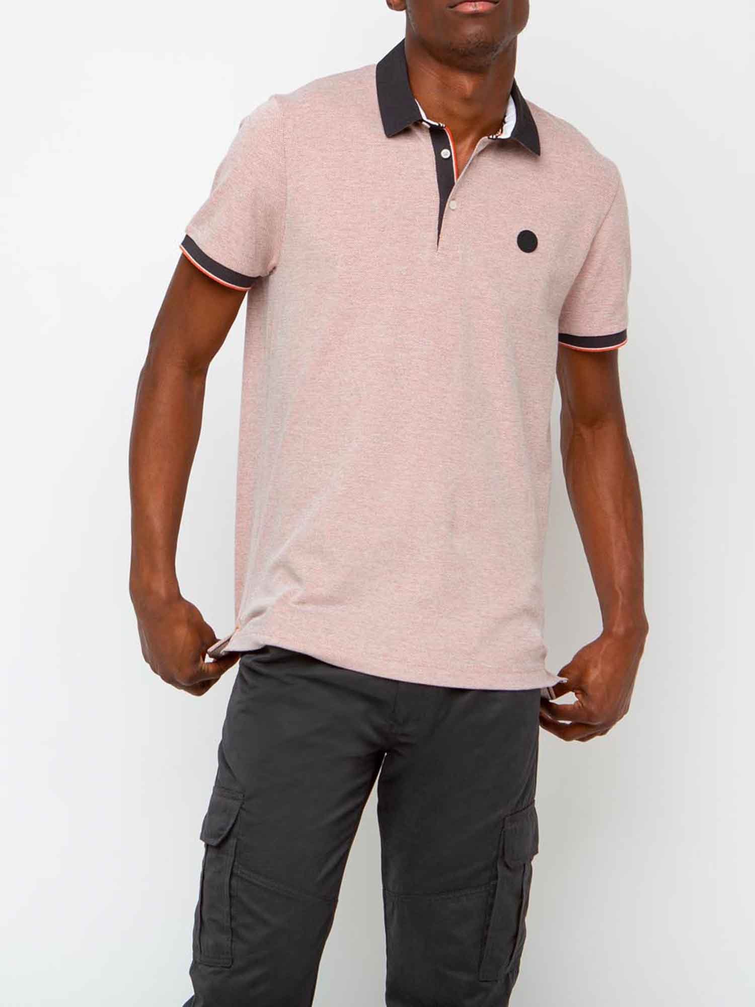 Polo Homme Coton Piqué Sienne