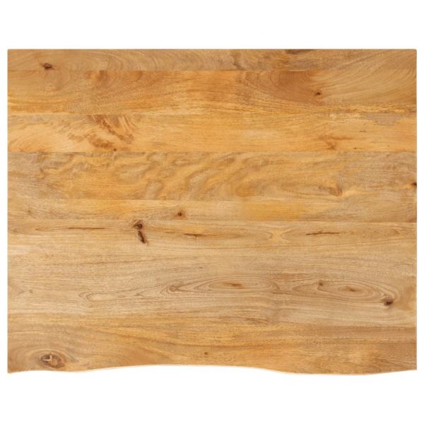 vidaXL Tampo de Mesa com Borda Viva 90x80x2,5 cm Mangueira Maciça - 1793974985