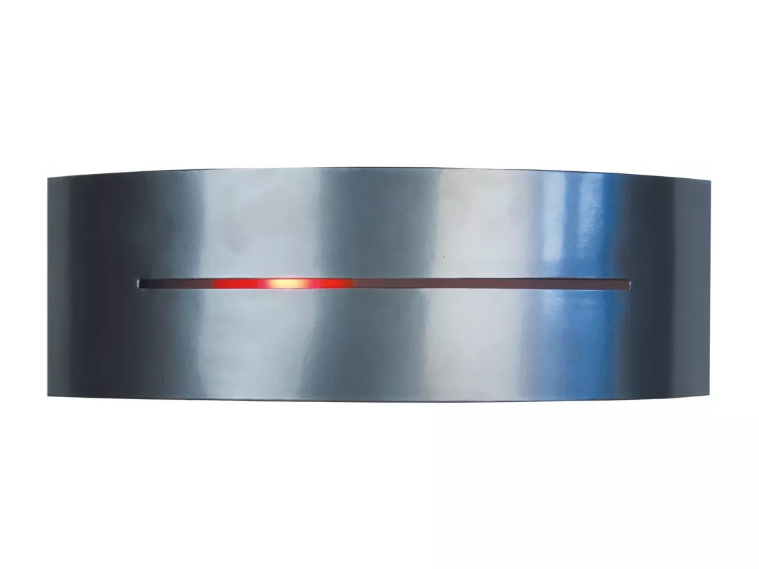 Applique métal aluminium et rose 12,5 cm.
