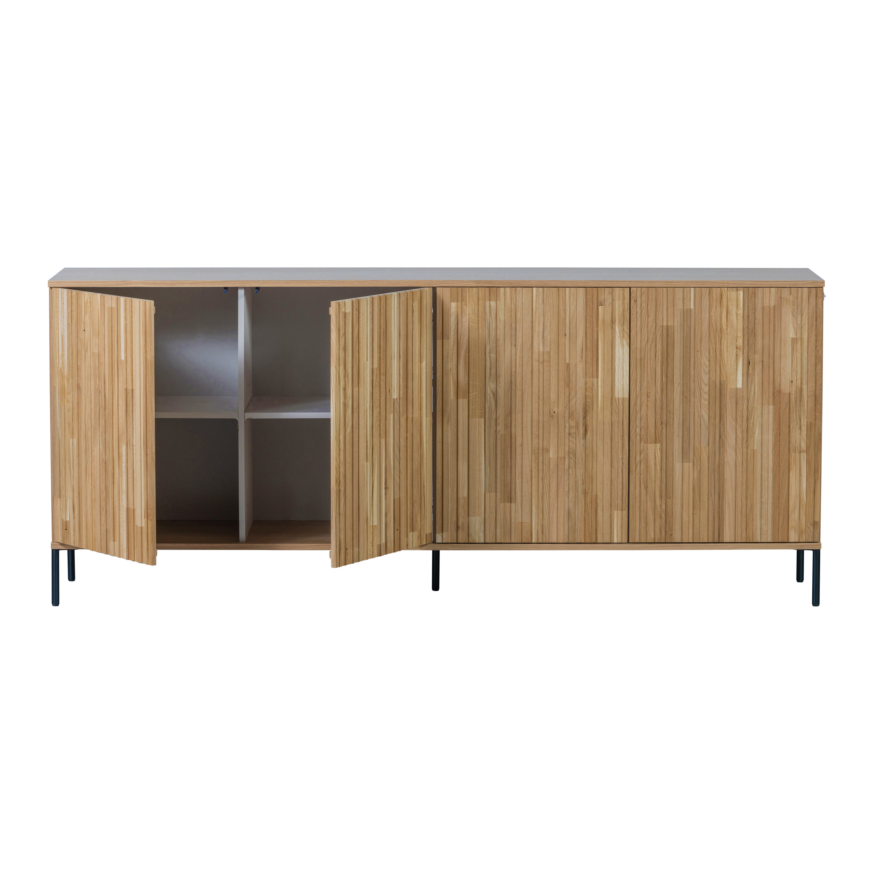 WOOOD New Gravure Dressoir B 200 cm - Eiken - Naturel