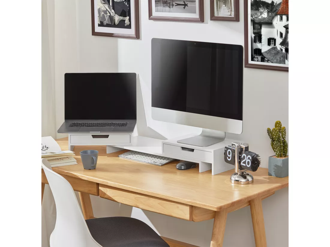 Support de Moniteur Écran Ergonomique Support pour Écran d'ordinateur Universal, BBF04-W