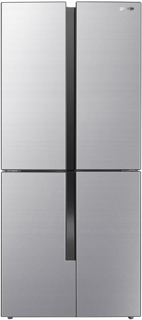 Gorenje NRM8182MX Side by Side Kühl-Gefrierkombination / 182cm/ 394 Liter/NoFrost Plus / MultiFlow 360° / CrispZone mit Feuchteregler / ConvertFreshZone / Twist Ice Maker / FastFreeze / Edelstahl-look