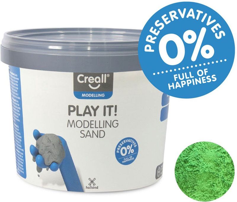 Creall - Play It - Speelzand - Groen - 750gr