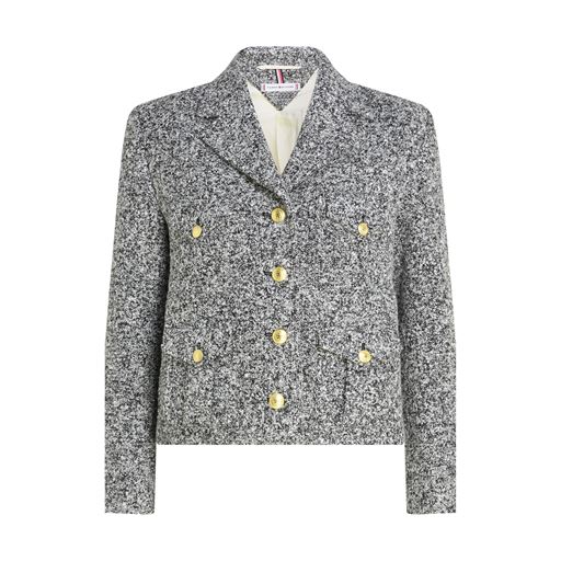 Tommy Hilfiger Boucle Wool Mix Jakke, Medium Heather Grey, 44