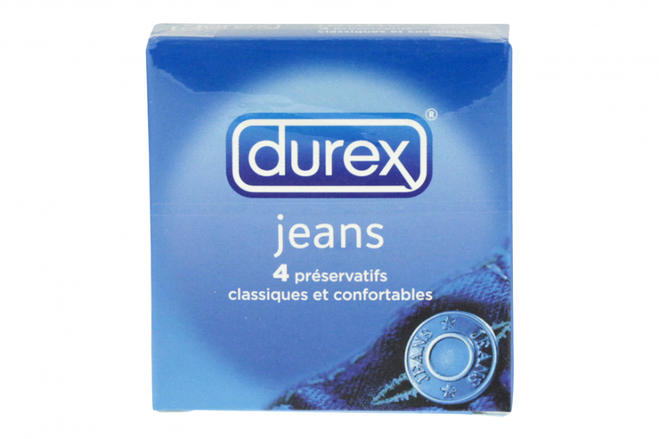 Jeans 4 préservatifs latex de caoutchouc naturel