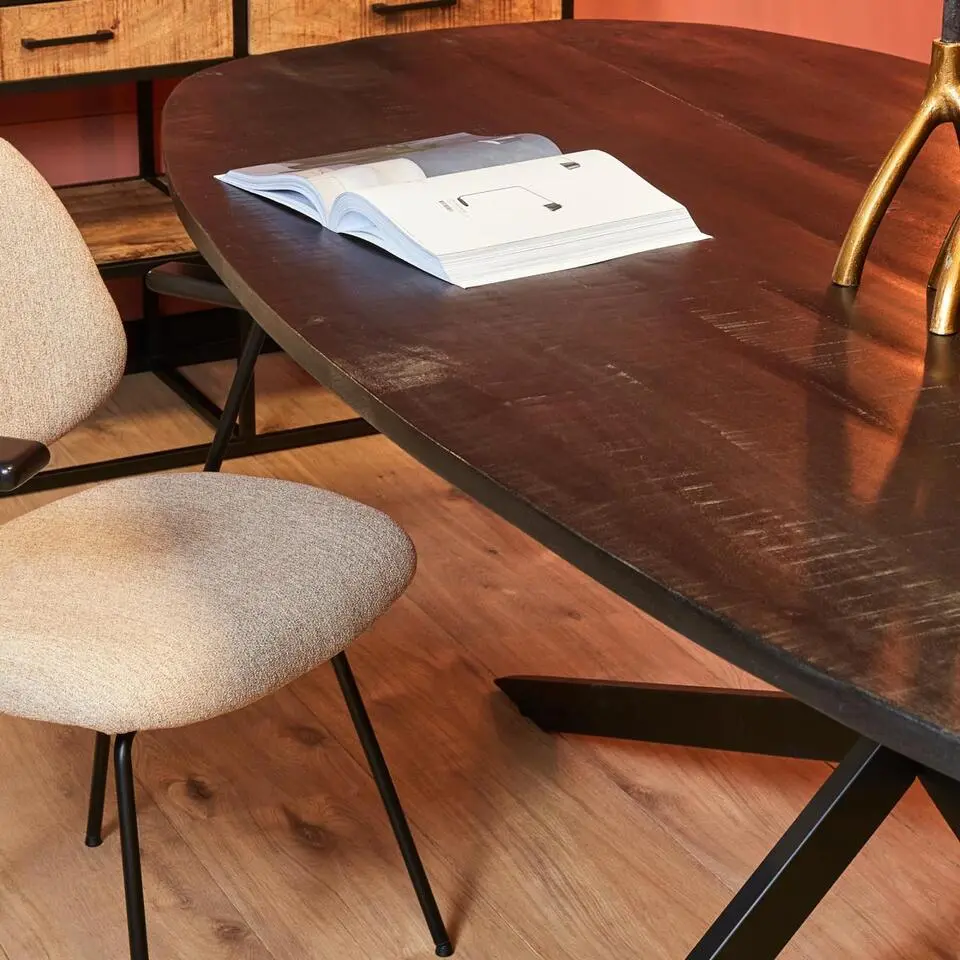 StarFurn - Deens ovale eettafel Elegance - 200 cm - zwart