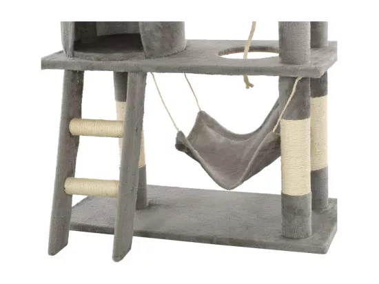 Arbre à chat avec griffoirs en sisal 140 cm Gris