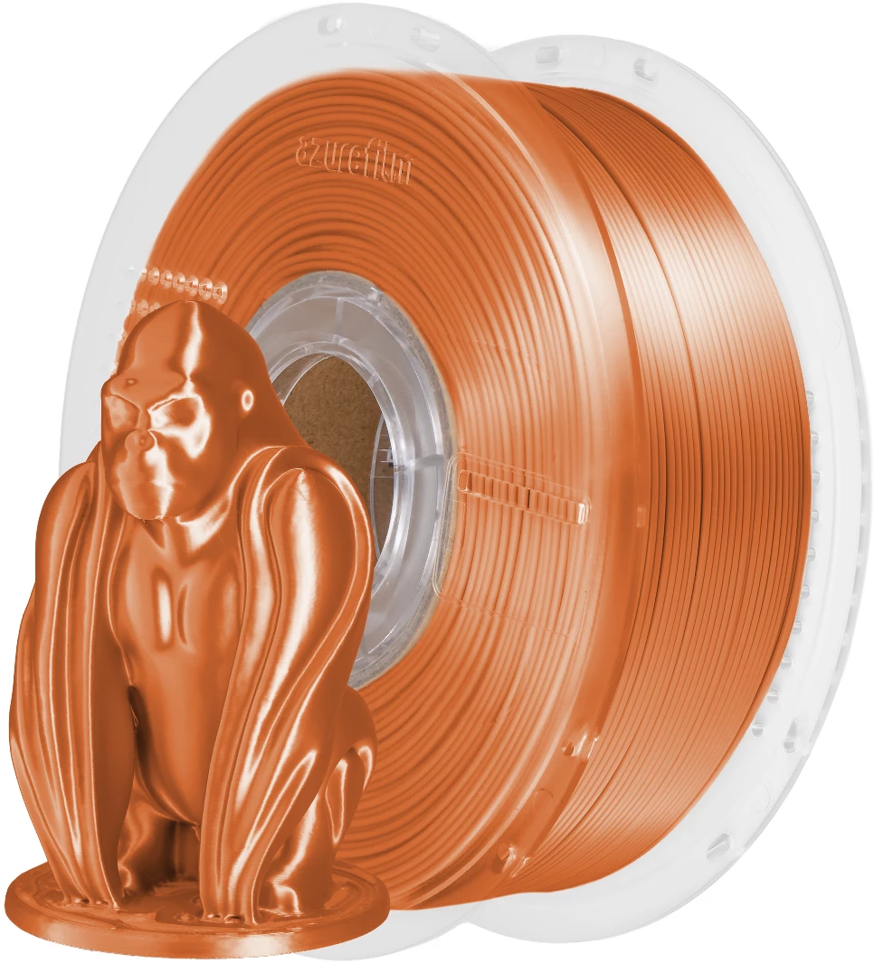 AzureFilm  PLA Silk Bronze, 1,75 mm / 1000 g    PLA-Material mit seidigem Finish
