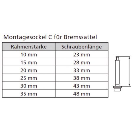 Road BRM FM Befestigungsschraube  schwarz  35mm Rahmen (48mm)
