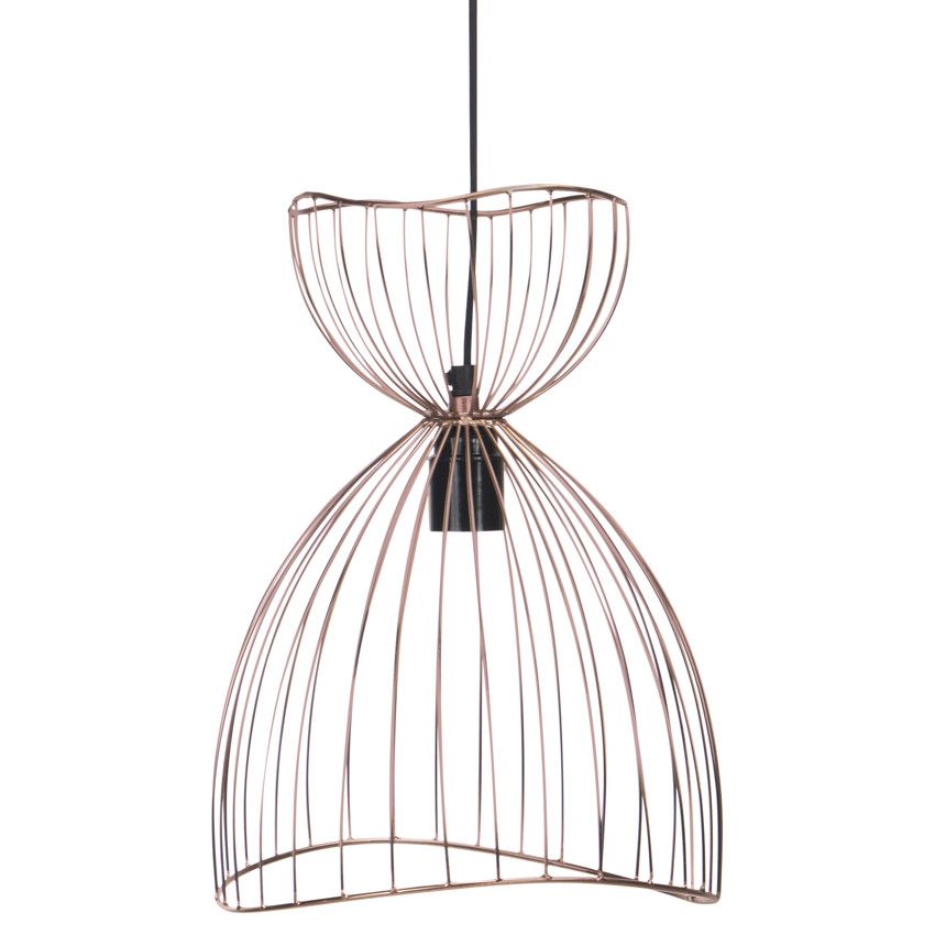 Suspension en métal rose gold électrifiée - Multicolore