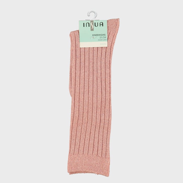 inSua-Kids geribbelde kniekousen met lurex