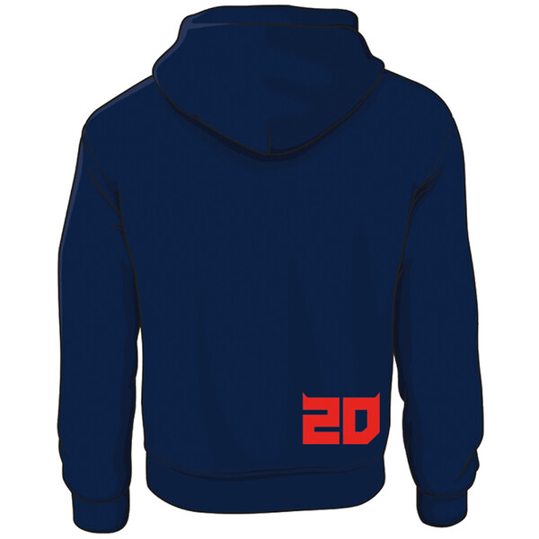 Fabio Quartararo - Sweat zippé à capuche femme El Diablo Bleu / Rouge
