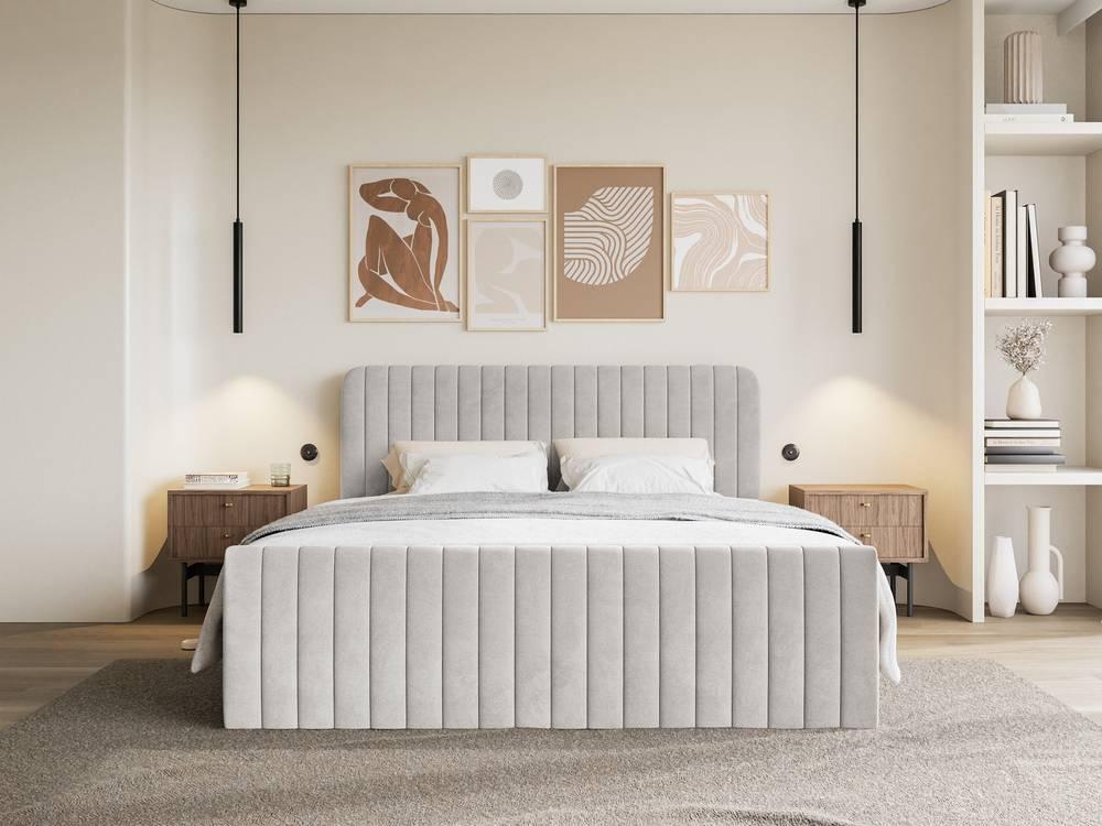 NADUVI Collection Boxspring Adrien velvet met opbergvak 180x200