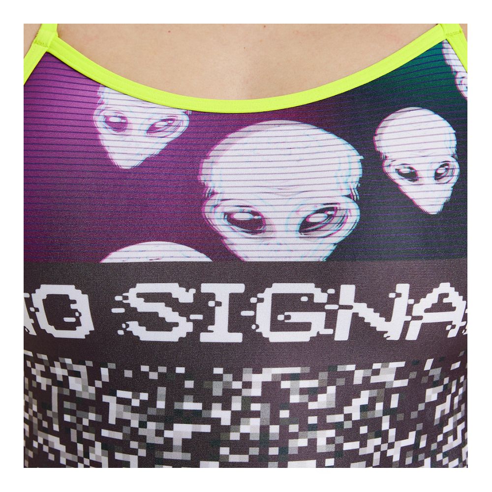 Arena CRAZY - Maillot de bain 1 pièce Femme black/soft green