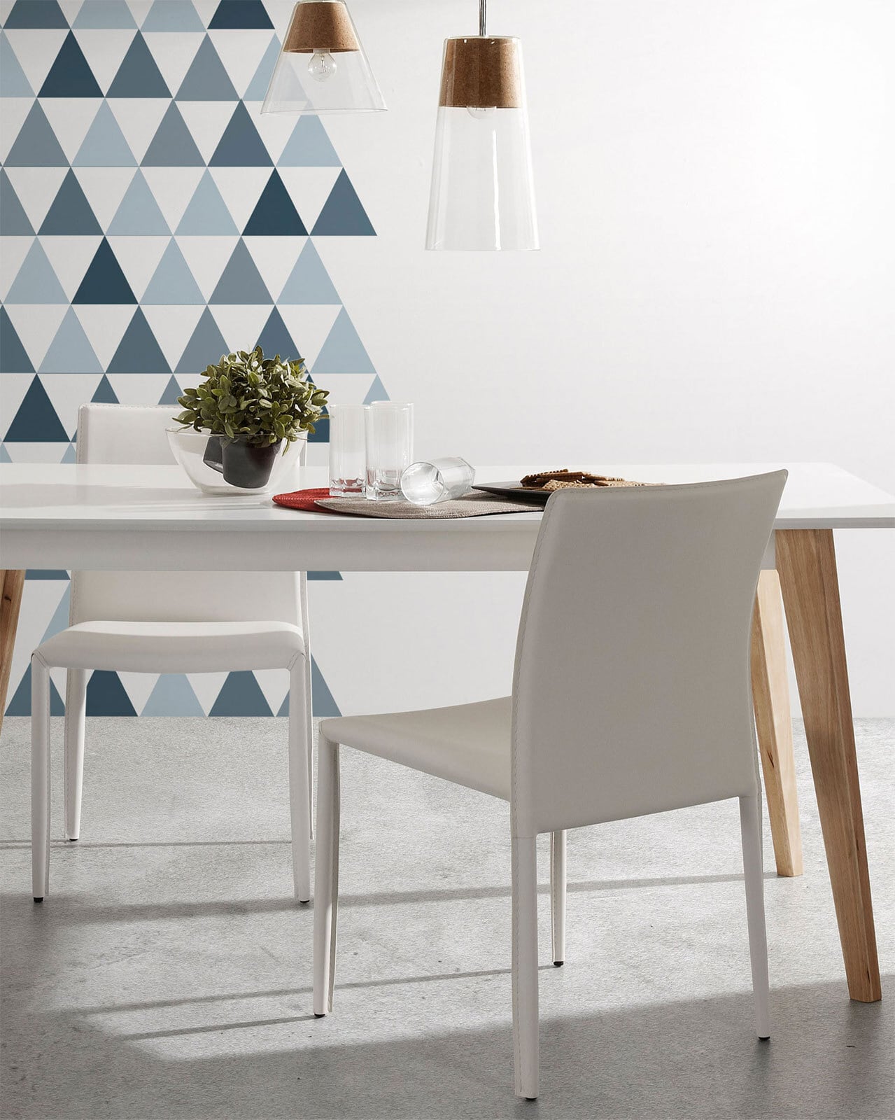 Kave Home Esszimmerstuhl ABELLE weiß