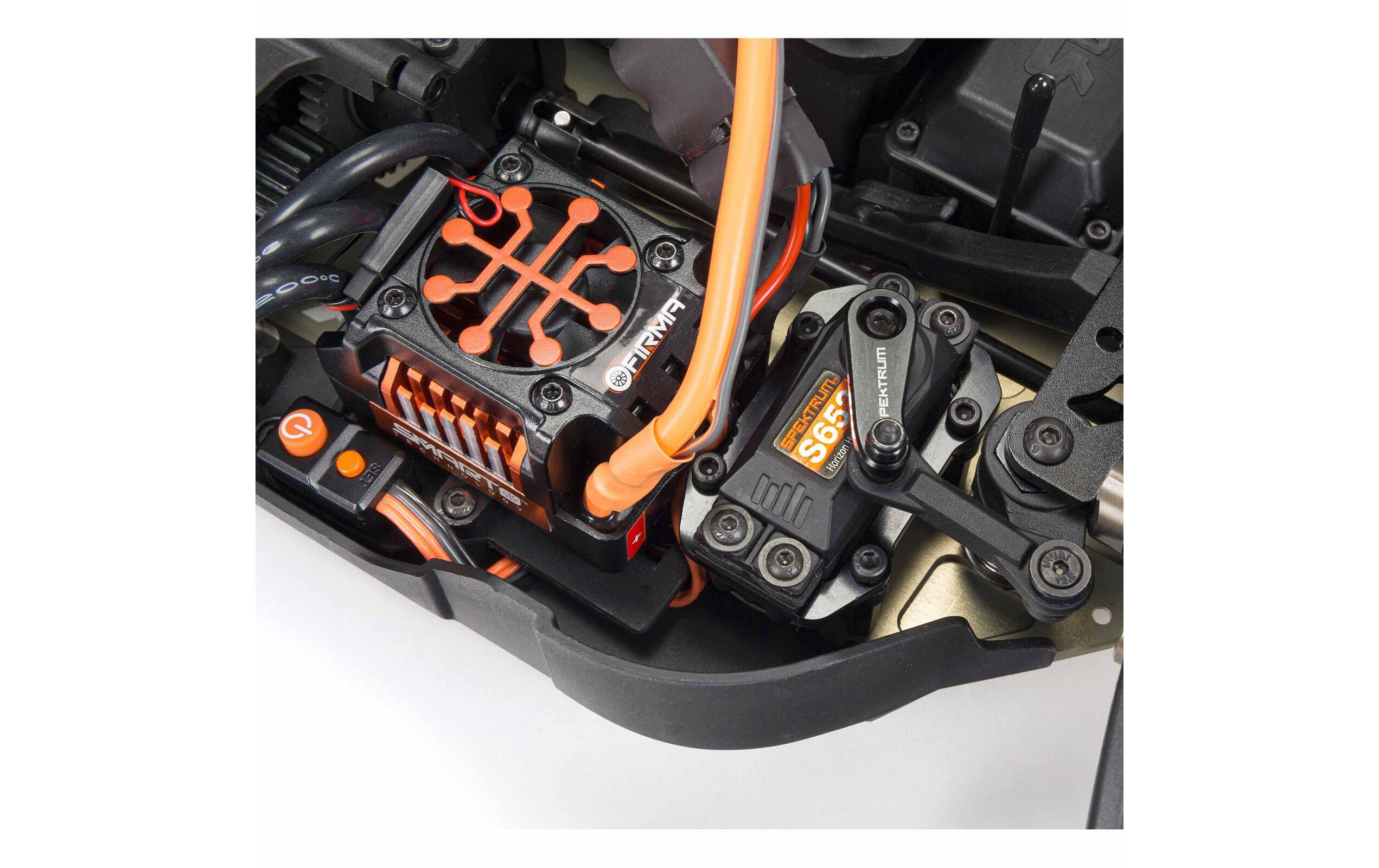 Buggy Typhon BLX 6S TLR Tuned 4WD ARTR, 1:8<br>Renntauglicher Basher Buggy mit Spektrum Brushless Antrieb