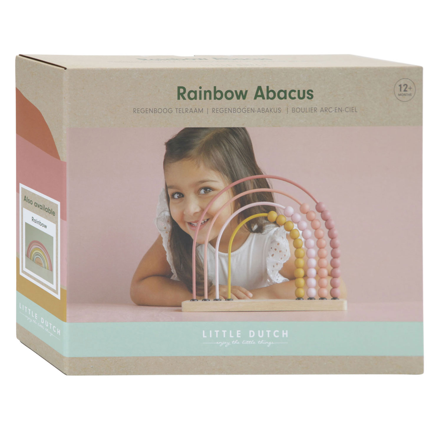Little Dutch Houten Regenboog Telraam Roze